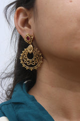 Intricate Lotus Layer Earrings