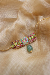 Kundan Turquoise Bird Set (Green)