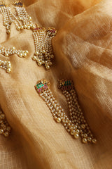 Jadau Haathi Pearls Hook Earrings