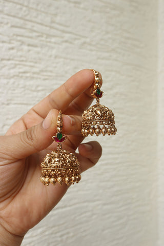 Little Lotus Lakshmi Hook Jhumkas