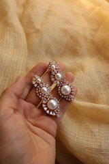 AD Tri Pearl Earrings