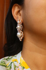 AD Tri Pearl Earrings