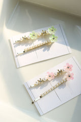 Flower Pearl Set of 2 Slider Pins