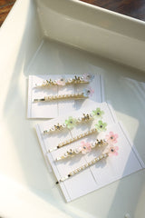 Flower Pearl Set of 2 Slider Pins