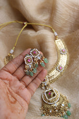 Lotus Gold Motifs Jodha Set