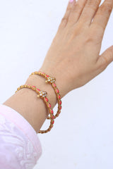 Set of 2 Coral Bangles