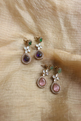 Victorian Flower Polki Earrings