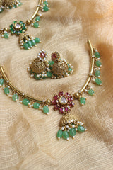 Victorian Tilak Jhumka Hasli Set