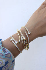 Rivet Wrap AD Stones Bracelet