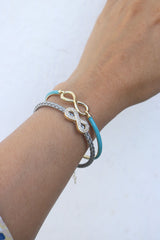 Blue Infinity Bracelet