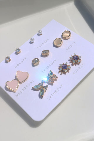 Heart Earrings Set