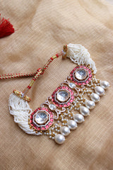 Octa Polki AD Red Choker Set