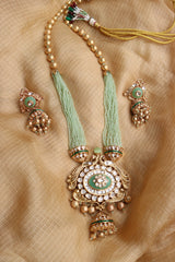 Kundan Peacock Pendant Maala Set