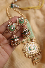 Kundan Peacock Pendant Maala Set