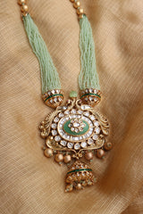 Kundan Peacock Pendant Maala Set