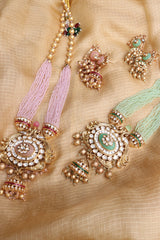 Kundan Peacock Pendant Maala Set