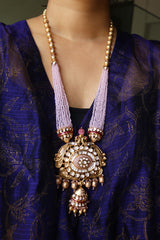 Kundan Peacock Pendant Maala Set