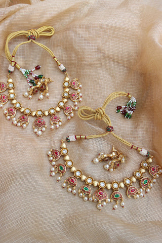 Kundan Enamel Set