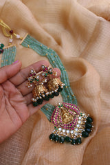 Mid Length Lakshmi beads Pendant Set