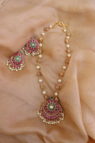 Kundan Maala Pendant set