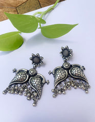 92.5 Silver Peacock Earrings