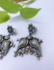 92.5 Silver Peacock Earrings