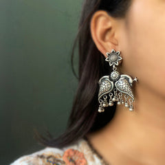 92.5 Silver Peacock Earrings