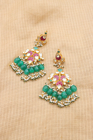 Paisley Kundan Ruby Chaandbalis