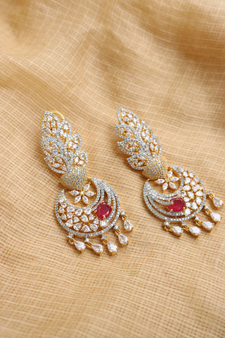 AD Leaf Chaand Earrings